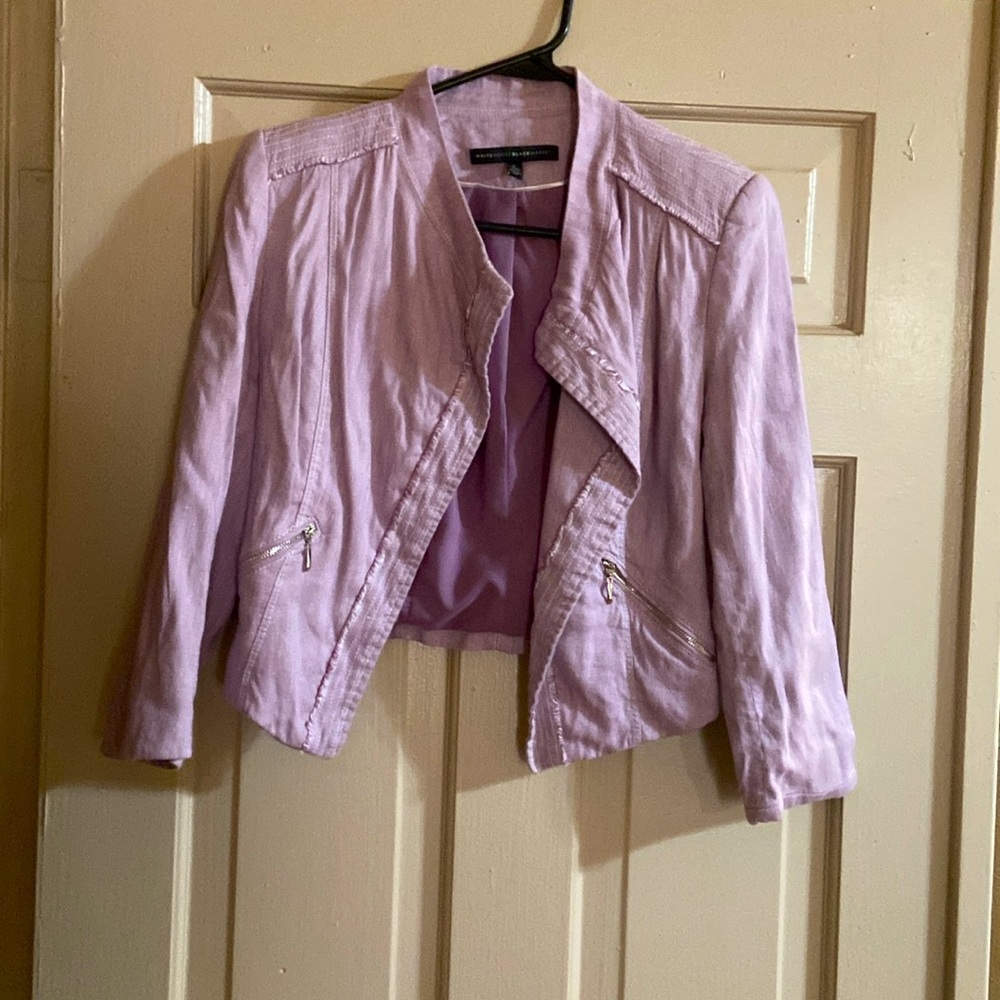 White House Black Market Jacket Blazer Size 2 linen